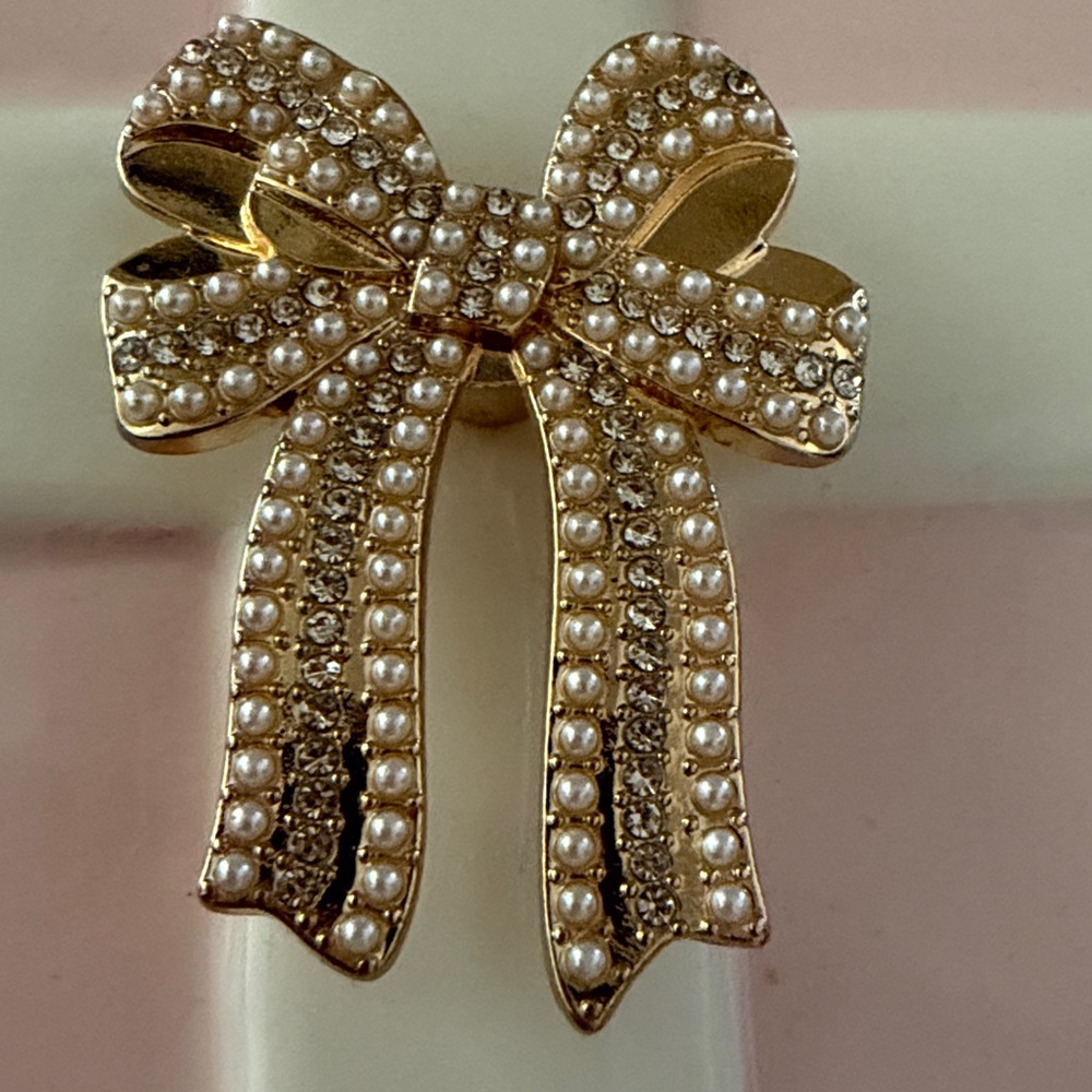 NWOT Enchanté Ceramic Candle Gift Box with Crystal and Pearl Bow - Picture 5 of 5